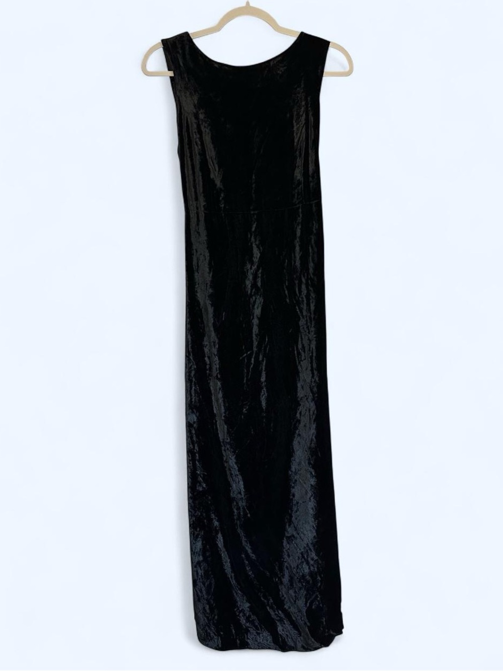 Vintage 90s GAP Black Velvet Maxi Dress